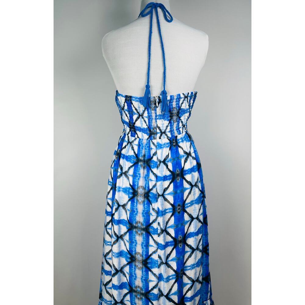 NWOT AQUA Blue Crochet Top Tie-Dye Midi Dress Size M​ - Picture 9 of 9